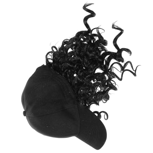Casquette avec cheveux bouclés intégrés Homoyoyo pour femme