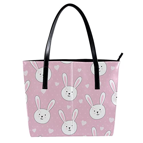 Sac à main lapin rose en style dessin animé et cabas épaule tendance pour femme