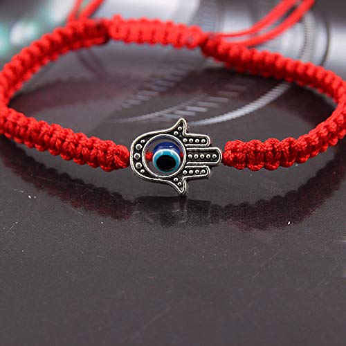 Menglina Unisex Handmade Braided Rope Lucky Red String Bracelet Hamsa Evil Eye Charm Bracelet For Women Peaceful Adjustable Couple Bracelets #TOP4