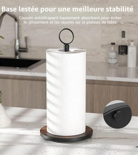 OROPY Porte Sopalin Bois Robuste, Style Ferme pour Comptoir Cuisine, Marron – vue 4