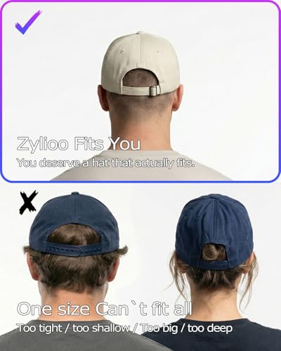 Image of Zylioo XXL Baseball Cap for Big Heads, 5 Panel Snapback Hat | Roomier 62 cm Fit-Deeper front profile gives fuller head shapes a secure feel without riding high or squeezing.