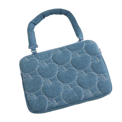 Sac ordinateur portable 15-15.6 pouces bleu brodé pour femme