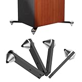 Preffair Speaker Isolation Feet Speaker Floor Protector Sound Dampening Anti Vibration Base Non-Slip Stand Shock Absorber Shockproof Spike Bracket for Bookshelves,Floor Boxes,Speakers,Power (Aluminum)
