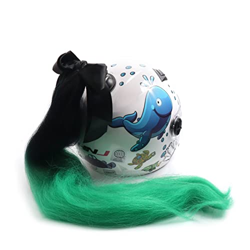 Tresse de casque moto à ventouse résolvez le manque de style de votre casque punk noir vert