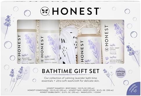 The Honest Company Calming Lavender Bathtime Gift Set Hypoallerge...