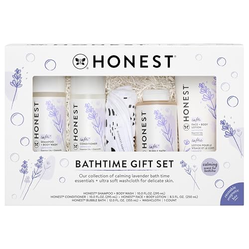 The Honest Company Calming Lavender Bathtime Gift Set | Hypoaller...