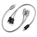 LEIGESAUDIO 1ft 1 Male to 2 Female RCA Y Adapter Splitter Connector (2 Pack) (1 Male to 2 Female)