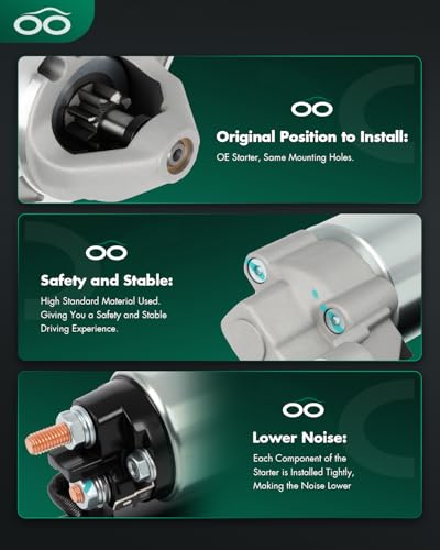 Image of SCITOO Starter Motor fit for Smart for Fortwo 2005-2007 L3 0.8L 799cc Replacement Starter 32580
