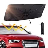 Parasol Coche Delantero, Protector Solar para Coche Plegable Anti UV Rayos, Paraguas Parasol Coche, Parasol Plegable para Coche, Parasol para Parabrisas de los Coche para Mayoría de Coches