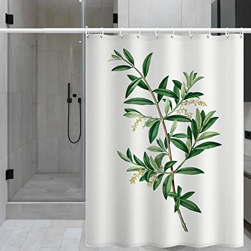Rideau douche imprimé branche fleurs 240x200cm polyester anti moisissure