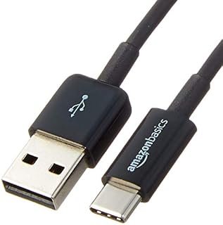 Amazon Basics USB Type-C to USB-A 2.0 Male Cable - (2.7 Meters) - Colour Black