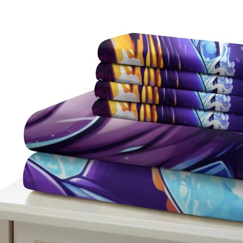 Housse de couette requin microfibre 3 pièces lit 140x200