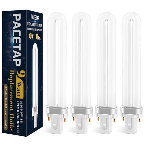PACETAP 9W Bulbs 21050 Replacement Compatible with DynaTrap Models DT3009, DT3019 and DT3039, U Shape Replacement Bulbs Light (4 Pack)