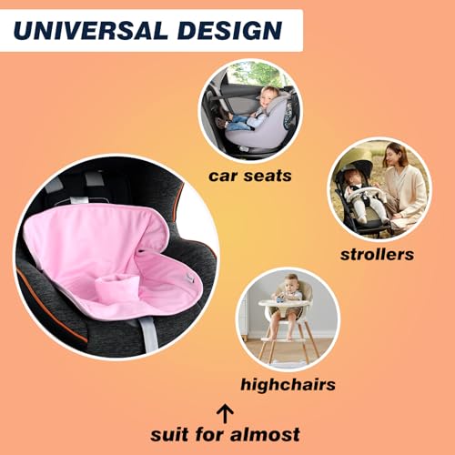Image of Piddle Pads, Multi-use and Leak Free Lines for Baby Stroller, High Chair & Car Seat, Waterproof Toilet Training Seat Covers for Toddles (Pink Rainbow，(2 Pack))