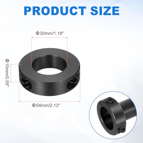 Collier de serrage 30mm contre le glissement d'axe en acier - 2