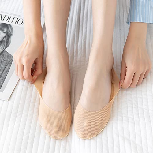Sbnm Invisible Non-Slip Ice Silk Socks, Ice Silk Breathable Socks, Ultra Low Cut Non Slip Flat Boat Liner (6 Colors) #TOP2