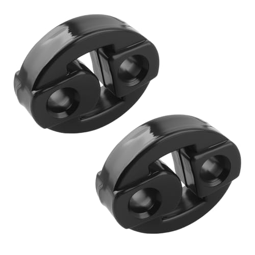 2PCS New Rubber Exhaust Hangers,Heavy Duty Rubber Muffler Hanger with 2 Holes 0.47 Inch,Universal Exhaust Hanger Rubbers Car Accessories for Vibration & Noise Reduction