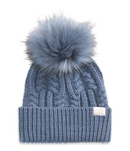THE NORTH FACE Women's Oh Mega Fur Pom Beanie, Folk Blue, One Size