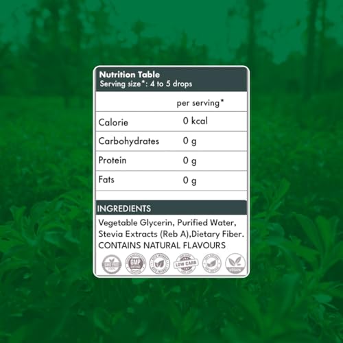 Image of HealthOxide Stevia Liquid Drops | 100% Natural Zero-Calorie Sweetener | Sugar-Free Substitute for Tea, Coffee, Juices & Baking | Keto, Vegan & Diabetic Friendly | 20ml