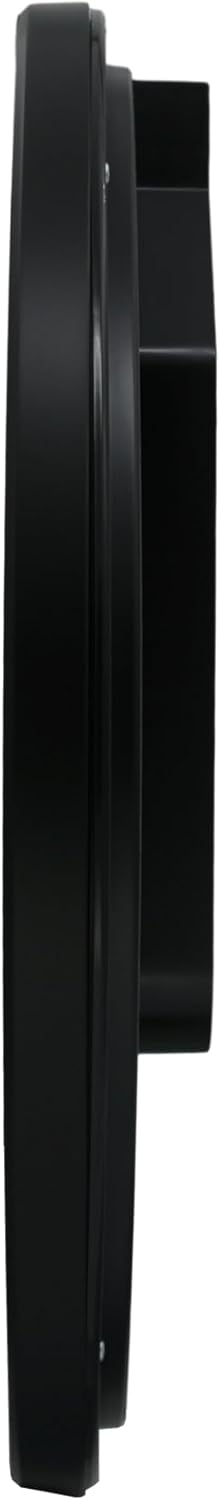 SEIKO QXA818KRH Glass Printed Non Ticking Wall Clock, Black, 12 Inch
