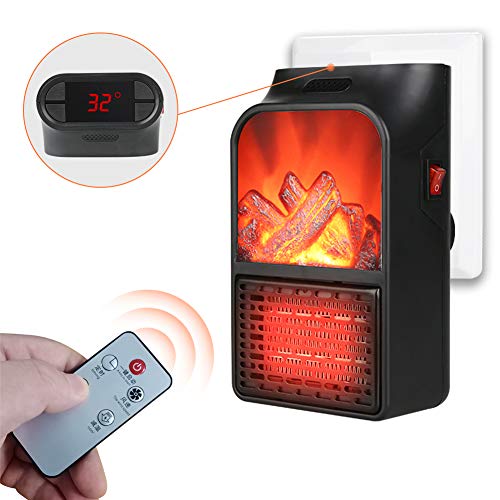 Ehinew 900W Wall Plug in Space Heater with Overheat Protection,Small Space Heater Mini