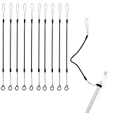 PAHAFENRY 10 Pcs Pen Leash for Clipboard, Elastic Retractable Coil Strap for Silicone Pens, Phones, Styluses & Tablets, Anti-Lost Accessory for Office & School Use