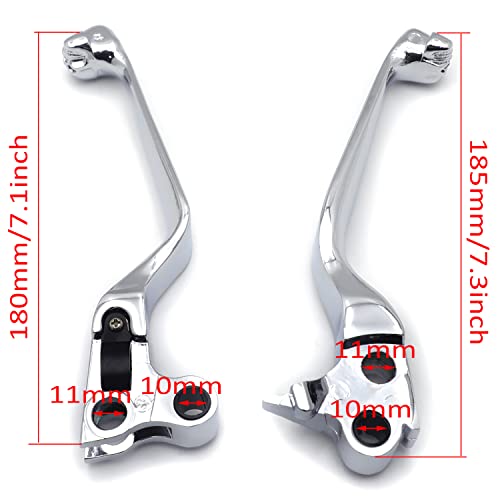 Httmt Mt241-020- Chrome Brake Clutch Lever Compatible With Harley Davidson Flstc Heritage Fxdwg Dyna Wide Glide Fxdb Street Bob #TOP1