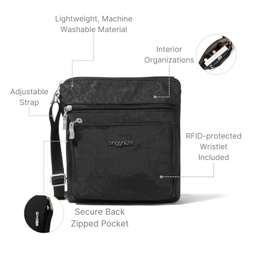 Image of Baggallini Pocket Crossbody Bags for Women 8x8 Small Lightweight Durable Water-resistant Travel Purse W /Rfid