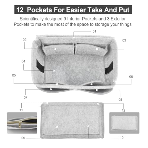 Image of Purse Organizer Insert, Handbag & Tote Organizer, Bag in Bag, Perfect for Speedy Neverfull and More