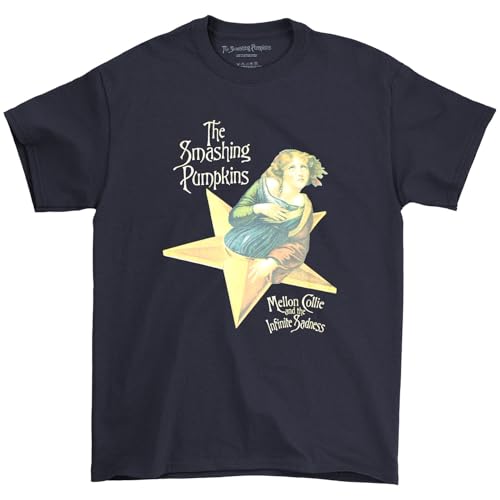 Photo de Rock Off The Smashing Pumpkins Mellon Collie T-Shirt, Bleu Marine, XL Homme