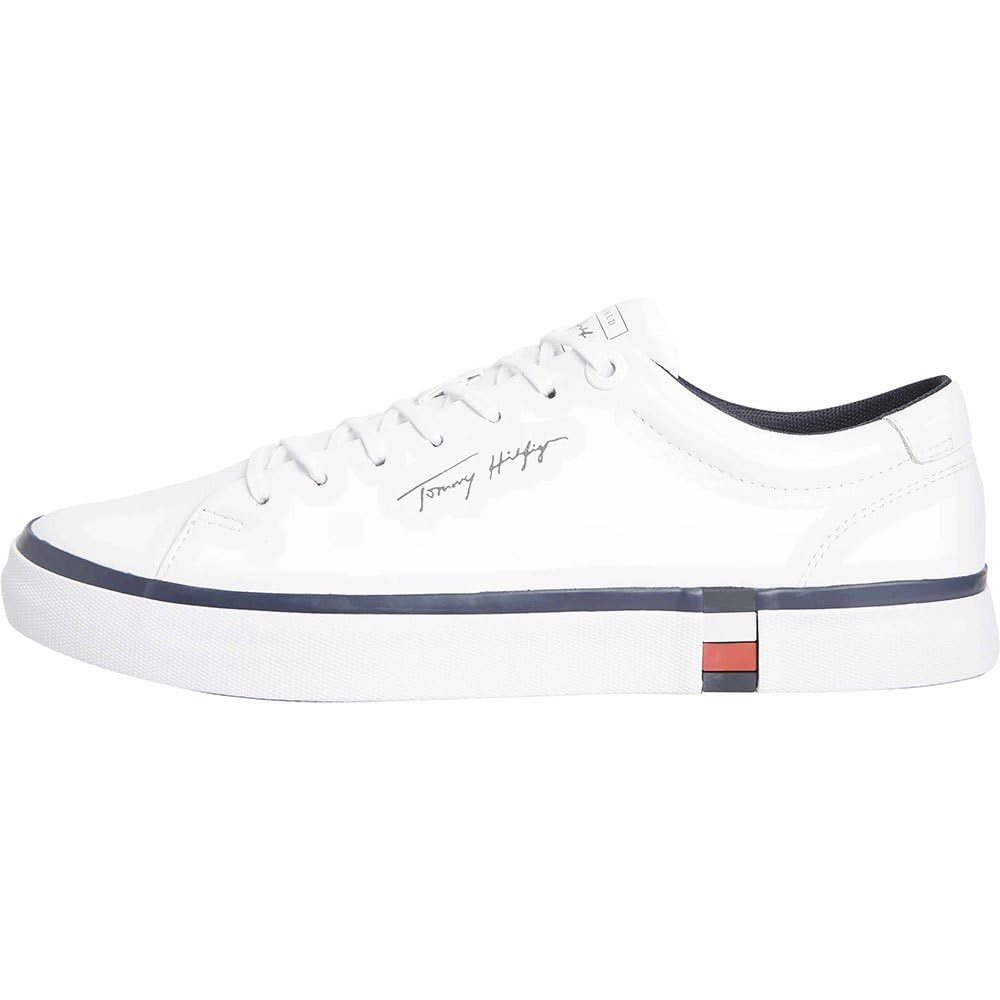 Tommy Hilfiger Cuero Corporativo Vulc Moderno, Tenis vulcanizados Hombre