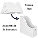 Dunwell White Magazine Box (6 Pack), Sturdy Cardboard File Folder Holder for Desk, Shelves, Office or Classroom, Ships Flat, Assembles in Seconds, Includes Labels