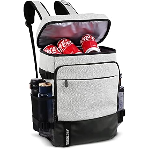 ABOXOBOG Cooler Backpack Leakproof 40 Cans Lightweight Backpack Insulated Cooler for Lunch Picnic Fishing Hiking Camping Park Beach Cover