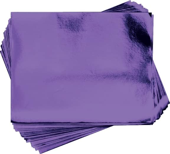 Purple Shiny Candy Bar Wrapper Foil Sheets for wrapping chocolate bars - 500 Sheets