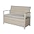 Grand patio Outdoor Storage Bench Deck Box with Olefin Cushion, Wicker Deck Box with Water Resistant Bag, Outdoor Seating for Front Porch, Store Garden Tools and Pool Storage (Warm Gray)