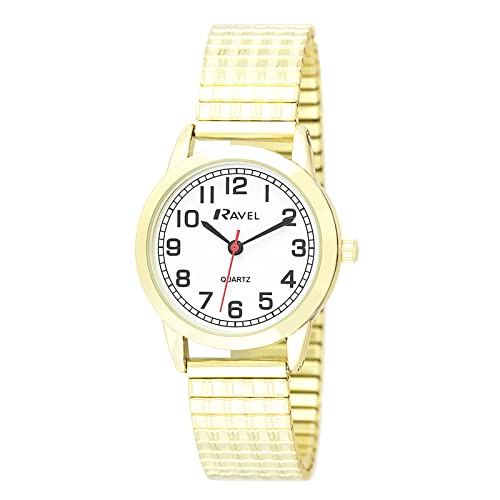 Ravel - Montre Everyday à Quartz avec Suivi de Minutes pour Femme - Quartz Analogique - R0232.12.2 - Bracelet en Acier Inoxydable Couleur Or
