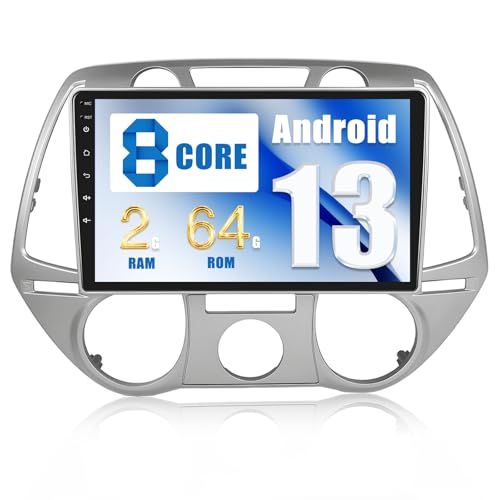 8 Core 2G+64G CAMECHO Android 13 autorradio para Hyundai i20 2008-2012 con Navi Carplay Android Auto,Radio 2 DIN 9 Pulgadas Pantalla con DSP RDS Bluetooth Mirror Link