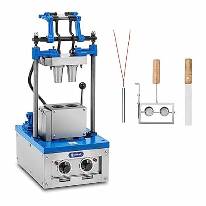 Royal Catering RC_WMS_10 Waffeleisen für Eiswaffeln 50-60 Waffeln/h 55 x 70 mm 2100 W Waffeleisen Eiswaffeln Eiswaffel Maker Eiswaffel-Maschine
