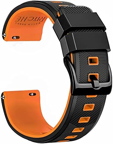 Ritche Christmas Stocking Stuffers 20mm Silicone Watch Band Compatible with Samsung Galaxy Watch 4/5/ 5 Pro, 40mm/ 45mm, Quick Release Rubber Watch Bands for Men Women