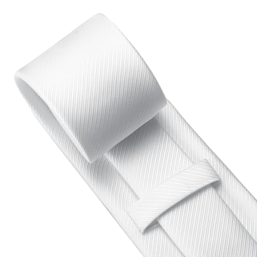 Image of KOOELLE Men's Ties Solid Pure Color Plain Neckties Formal Black Ties For Men