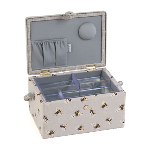 Hobby Gift Medium Sewing Box Organiser with Handle, Cotton Basket Sewing Storage Box - Image 3