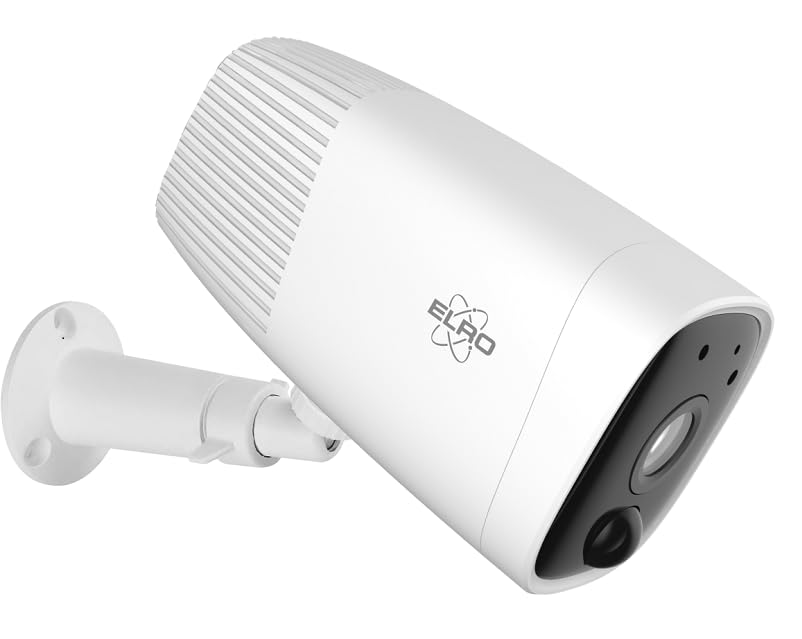 ELRO COB2000 Cámara de vigilancia IP WiFi para Exteriores| Cámara de Seguridad inalámbrica con batería Recargable, Detección de Movimiento, visión Nocturna, Full HD 1080P │ Funciona con baterías.