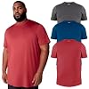 STRONGSIZE Men’s Big and Tall Active T-Shirt – Moisture Wicking Dry Fit Workout Shirt – Short Sleeve Longer Length Activewear