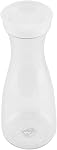 Pichet à jus transparent, pichet à eau chaud/froid en acrylique avec couvercle, jarre à jus et pichet à thé glacé pour usage domestique (1000ML)