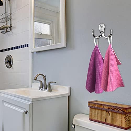 6 PCS Double Door Hooks Vintage Antique Coat Hooks Double Prong Wall Mounted Decorative Clothes Hat Hooks Double Robe Hooks Screw in Door Hooks for Kitchen Bedroom Wall Bathroom Hanging with Screws