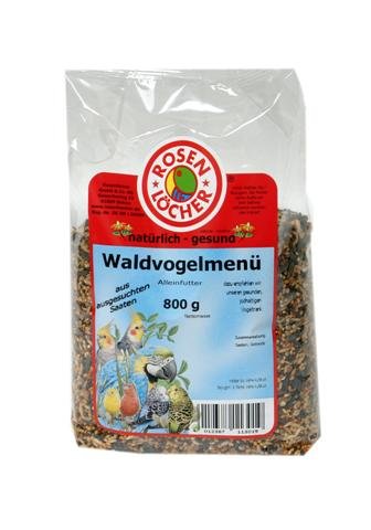 Mühlan 6X Waldvogelmenü 800g, wertvolle Saaten, Vogelfutter