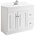 Design House 545095 Wyndham White Semi-Gloss Vanity Cabinet with 2-Doors and 2-Drawers, 36-Inches Wide by 21-Inches Deep by 31.5-Inches Tall