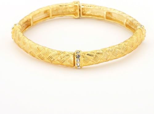 Designer Inspired Bracelet Crystal and Goldplated