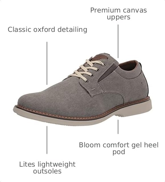 Image of Nunn Bush Otto Canvas Plain Toe Oxford