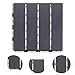 NULYLU Interlocking Deck Tile for Outdoor Use Grey Patio Floor Decking Tiles Easy Installation Without Tools and Durable for Balcony Porch Garden Decor